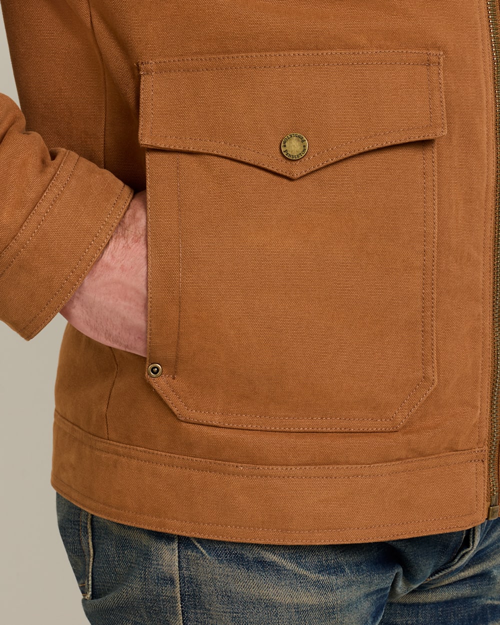 ALTERNATE VIEW OF MEN'S CARSON CITY CANVAS RANCH COAT IN WHISKY image number 4