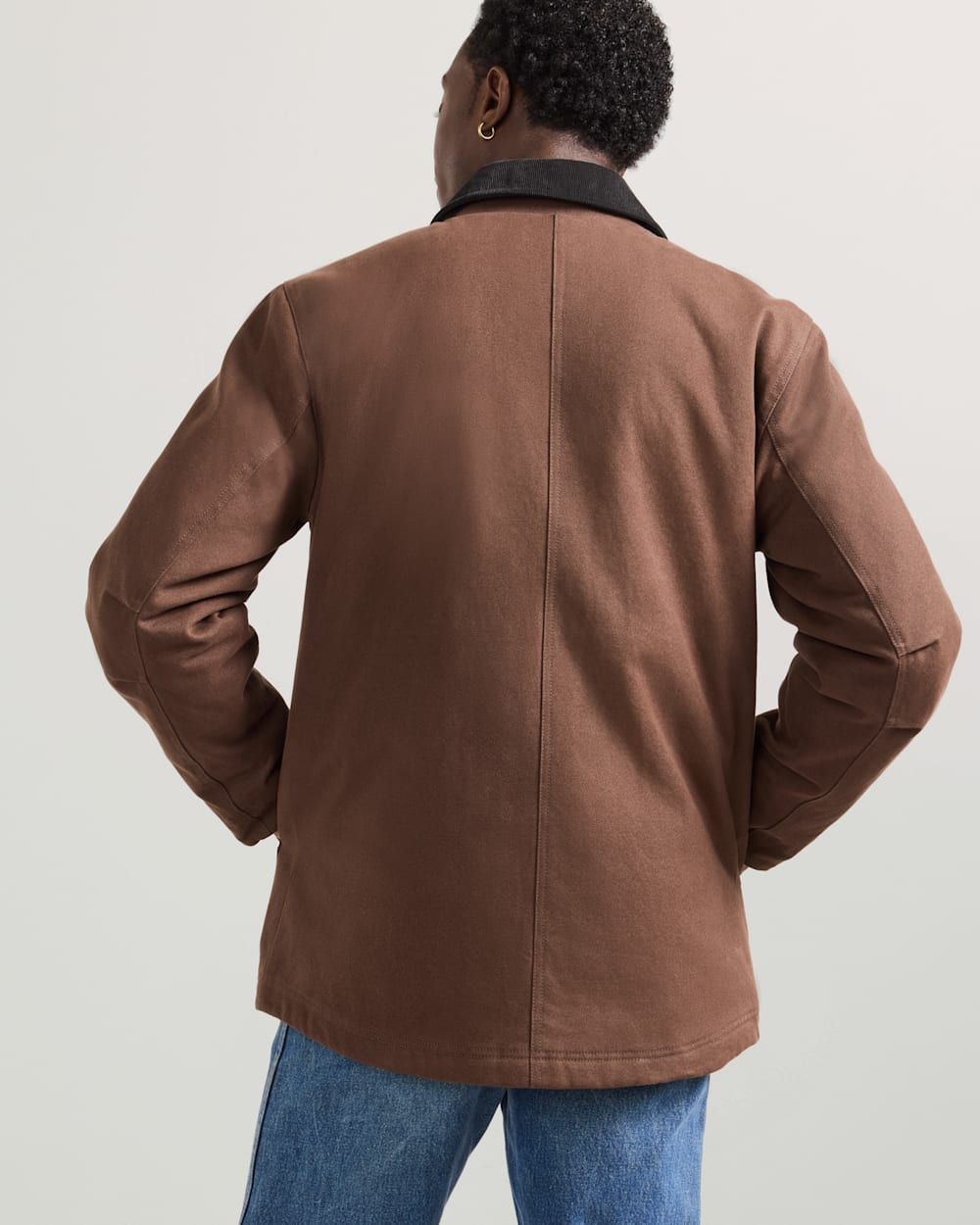 ALTERNATE VIEW OF MEN'S GORGE CANVAS BARN COAT IN CHOCOLATE image number 3