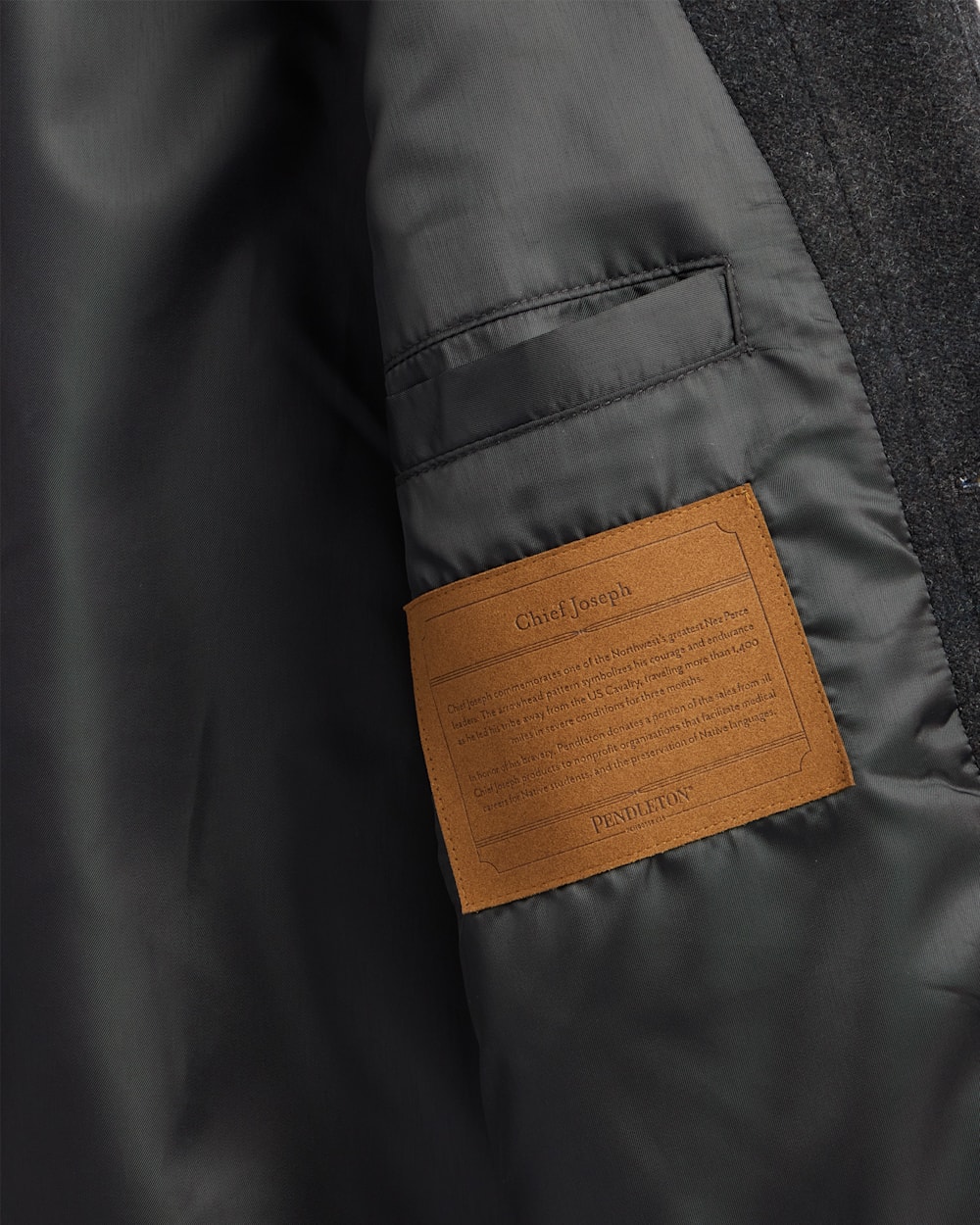 ALTERNATE VIEW OF MEN'S BROWNSVILLE SHEARLING COLLAR COAT IN CHIEF JOSEPH OXFORD image number 6
