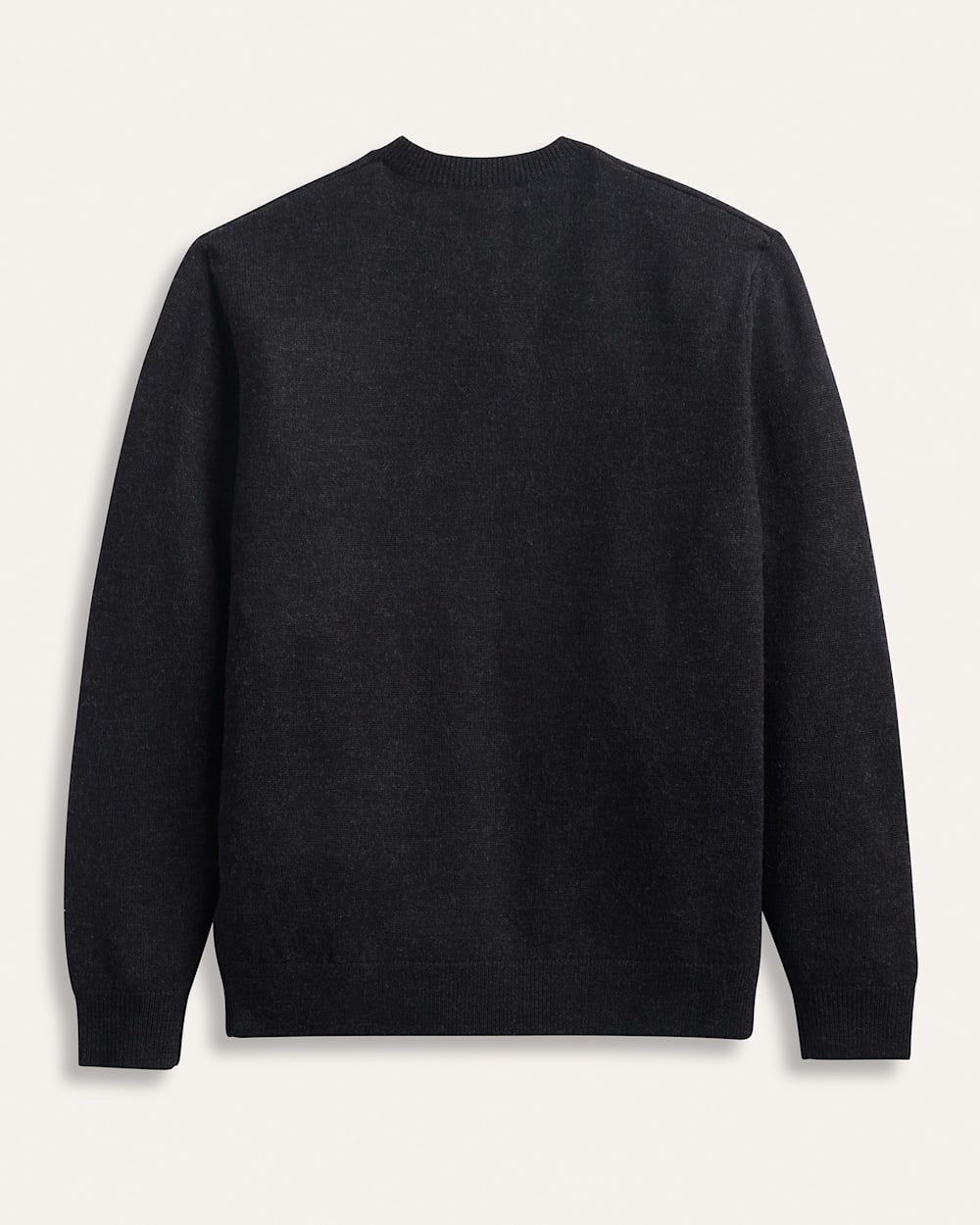 ALTERNATE VIEW OF MEN'S MERINO V-NECK SWEATER IN BLACK HEATHER image number 2