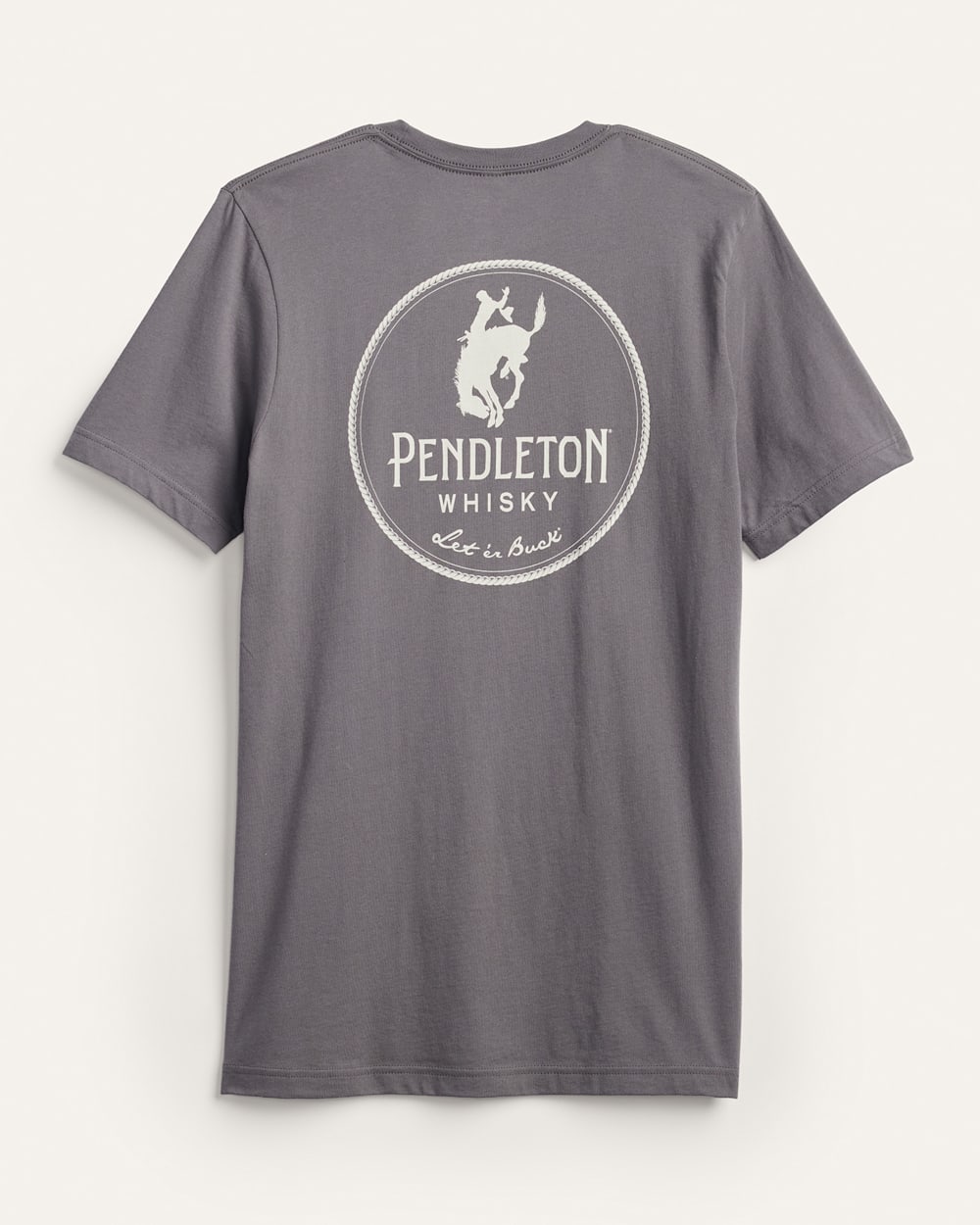 ALTERNATE VIEW OF MEN'S PENDLETON WHISKY LOGO GRAPHIC TEE IN ASPHALT image number 2