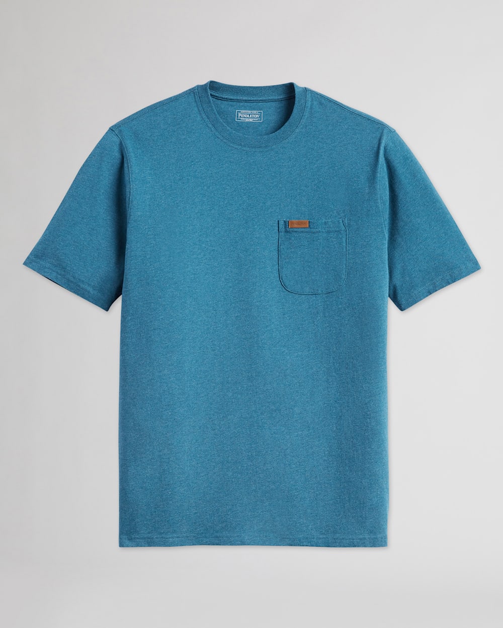 ALTERNATE VIEW OF MEN'S SHORT-SLEEVE DESCHUTES POCKET TEE IN BLUE TEAL HEATHER image number 6