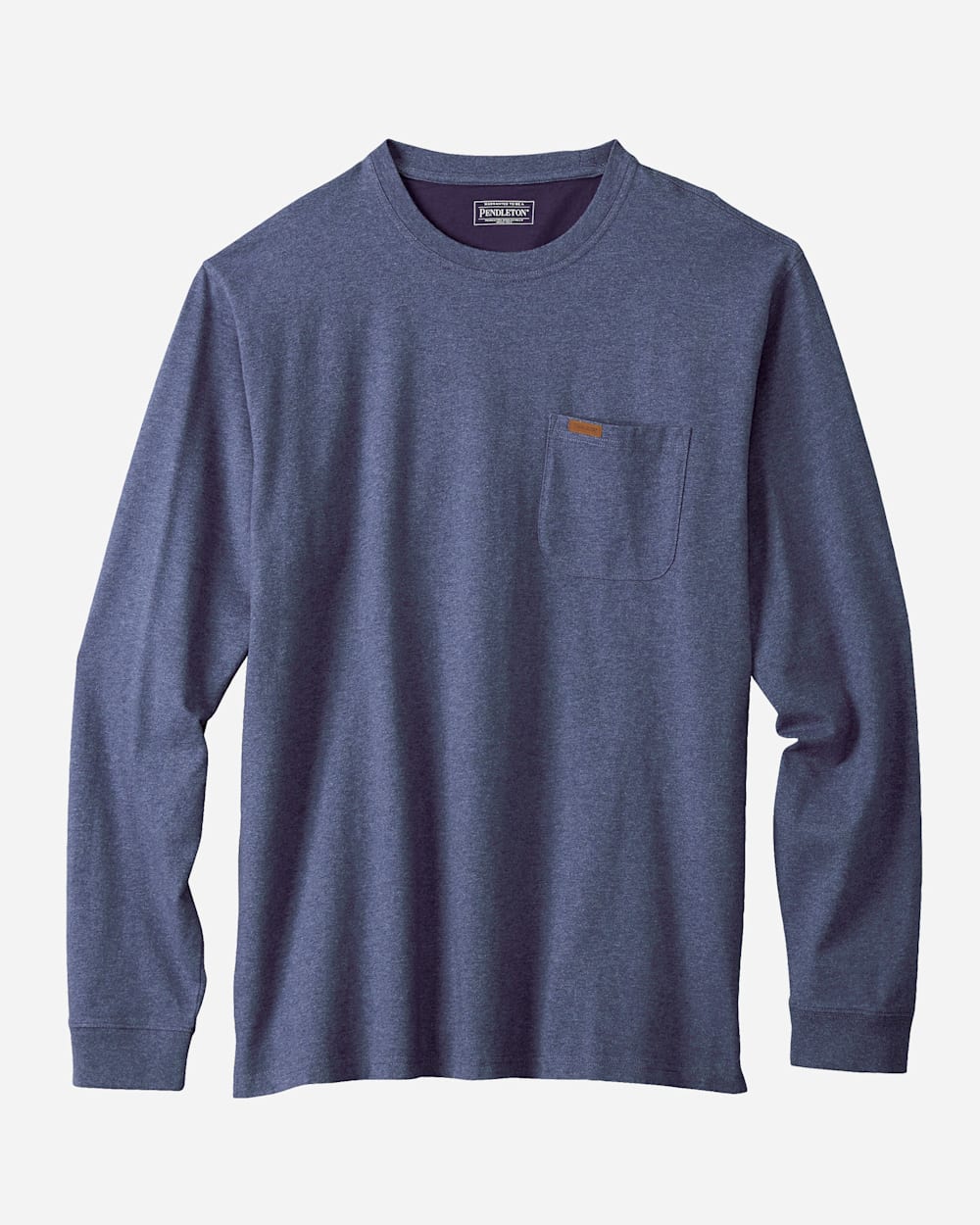 MEN'S LONG-SLEEVE DESCHUTES POCKET TEE IN BLUE HEATHER image number 1