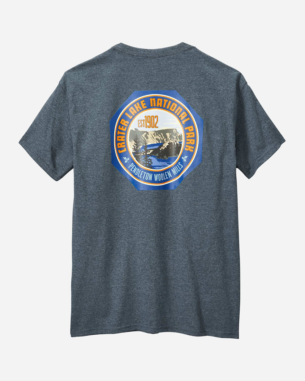 ALTERNATE VIEW OF MEN'S CRATER LAKE PARK TEE IN SLATE HEATHER image number 1