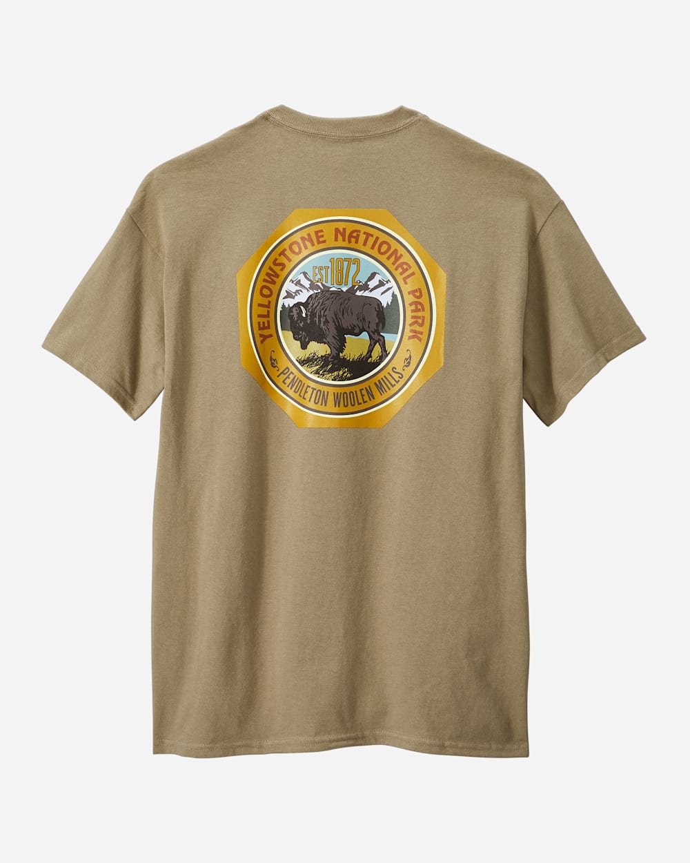 ALTERNATE VIEW OF MEN'S YELLOWSTONE PARK TEE IN OLIVE image number 1
