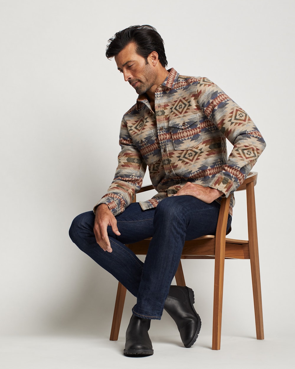 ALTERNATE VIEW OF MEN'S LA PINE SHIRT IN TAN SMITH ROCK image number 2