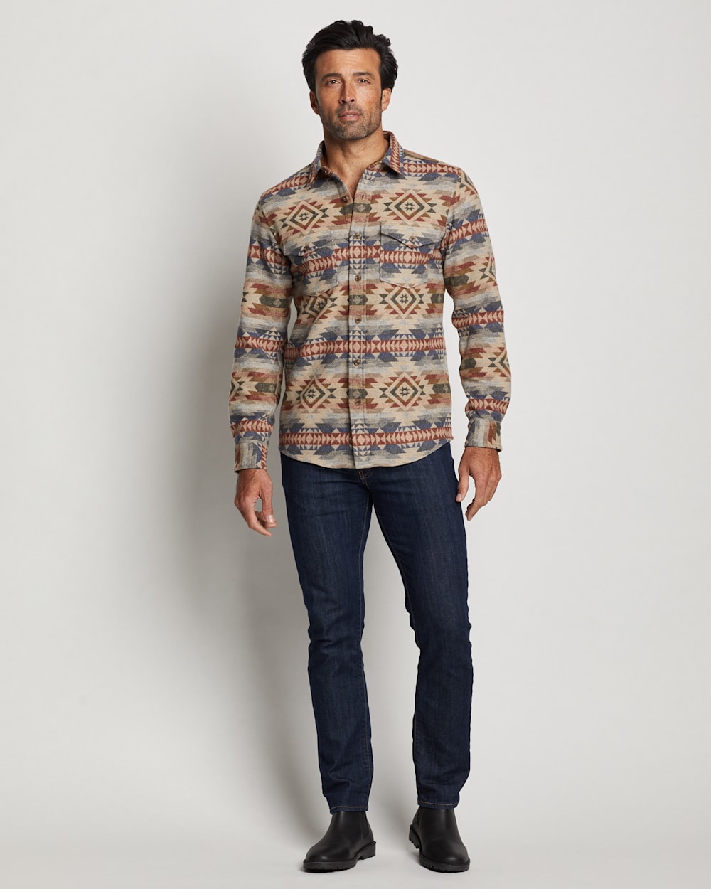 ALTERNATE VIEW OF MEN'S LA PINE SHIRT IN TAN SMITH ROCK image number 6