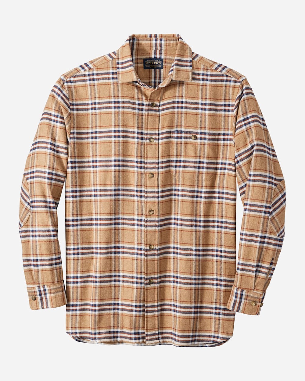 MEN'S CASCADE FLANNEL SHIRT IN CAMEL/NAVY/RUST PLAID image number 1
