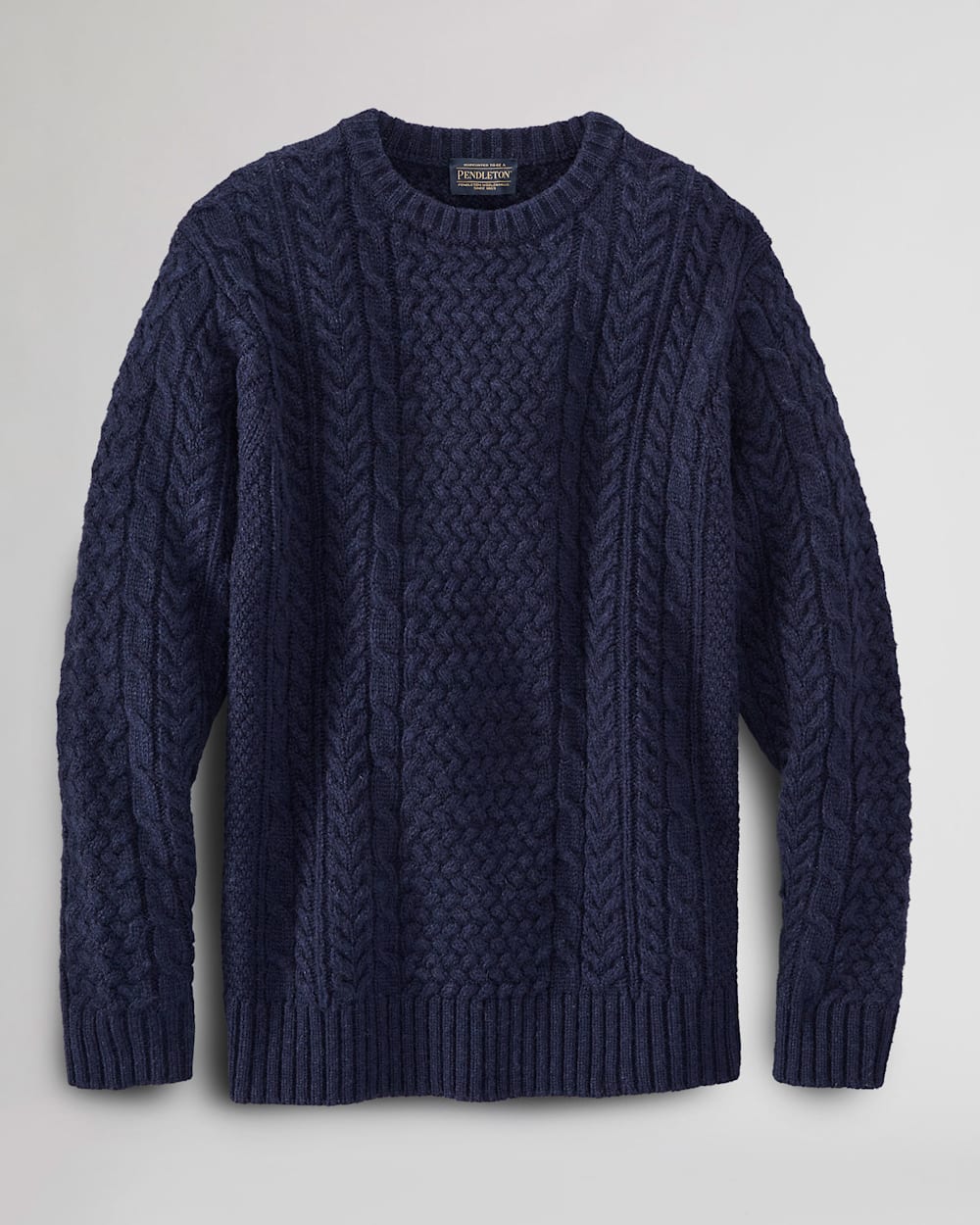 MEN'S SHETLAND FISHERMAN'S SWEATER IN NAVY image number 1