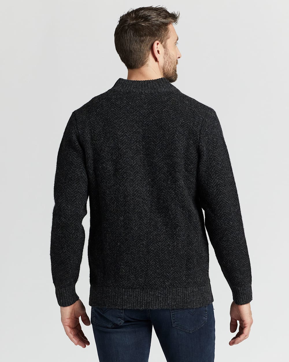 MEN'S SHETLAND FULL-ZIP CARDIGAN