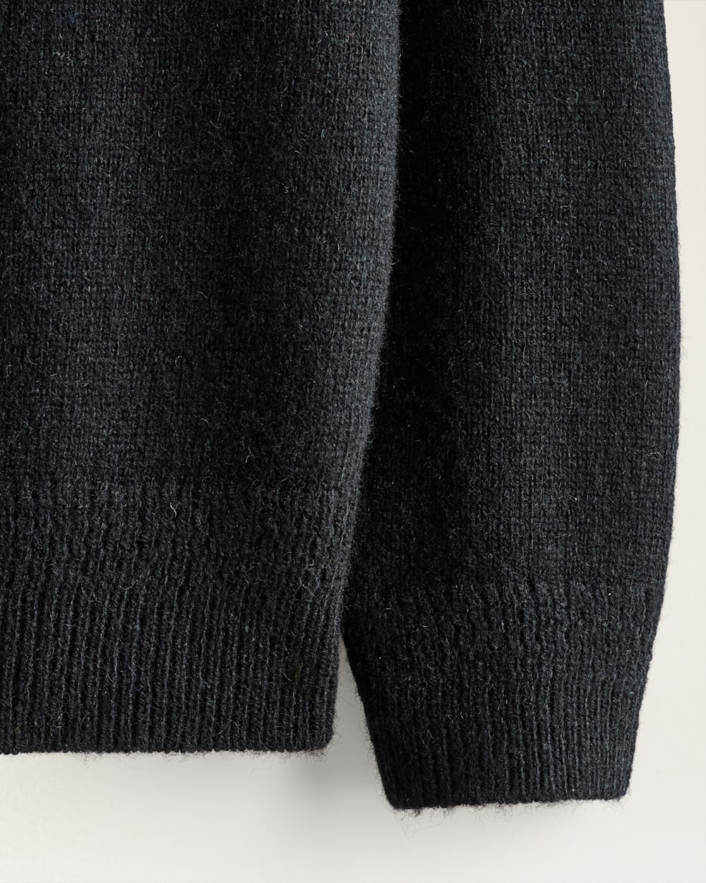 ALTERNATE VIEW OF MEN'S SHETLAND COLLECTION SWEATER IN BLACK image number 3