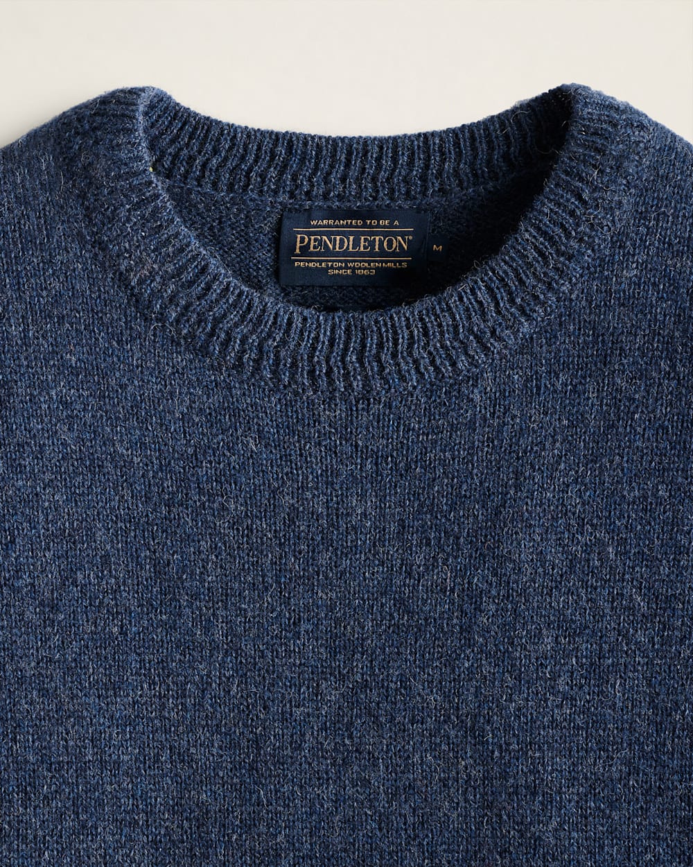 ALTERNATE VIEW OF MEN'S SHETLAND COLLECTION SWEATER IN DARK BLUE HEATHER image number 2