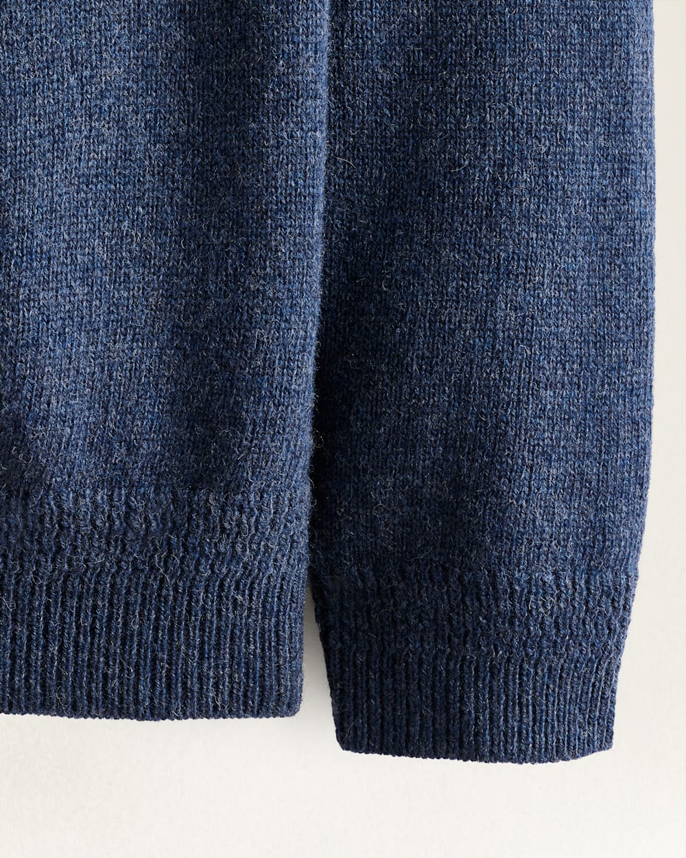 ALTERNATE VIEW OF MEN'S SHETLAND COLLECTION SWEATER IN DARK BLUE HEATHER image number 3