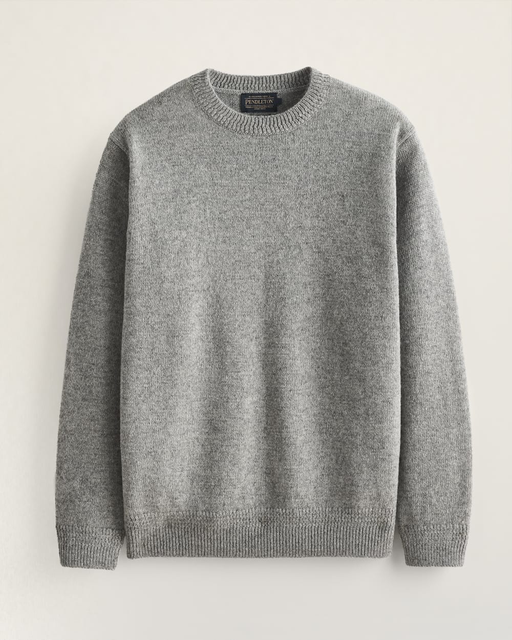 MEN'S SHETLAND COLLECTION SWEATER IN LIGHT GREY HEATHER image number 1