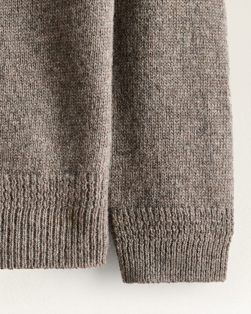 ALTERNATE VIEW OF MEN'S SHETLAND COLLECTION SWEATER IN STONE HEATHER image number 3