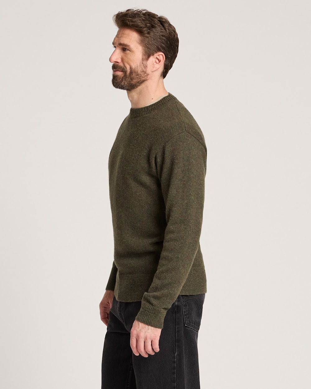 MEN'S SHETLAND COLLECTION SWEATER IN CAMO HEATHER image number 6