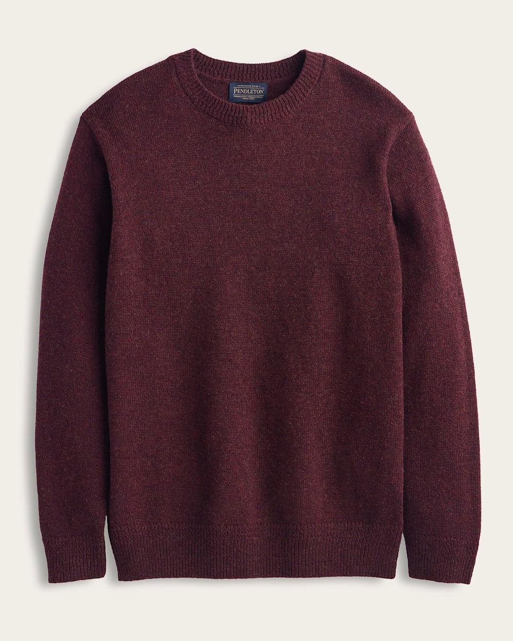 SHETLAND COLLECTION SWEATER IN BURGUNDY MIX image number 1