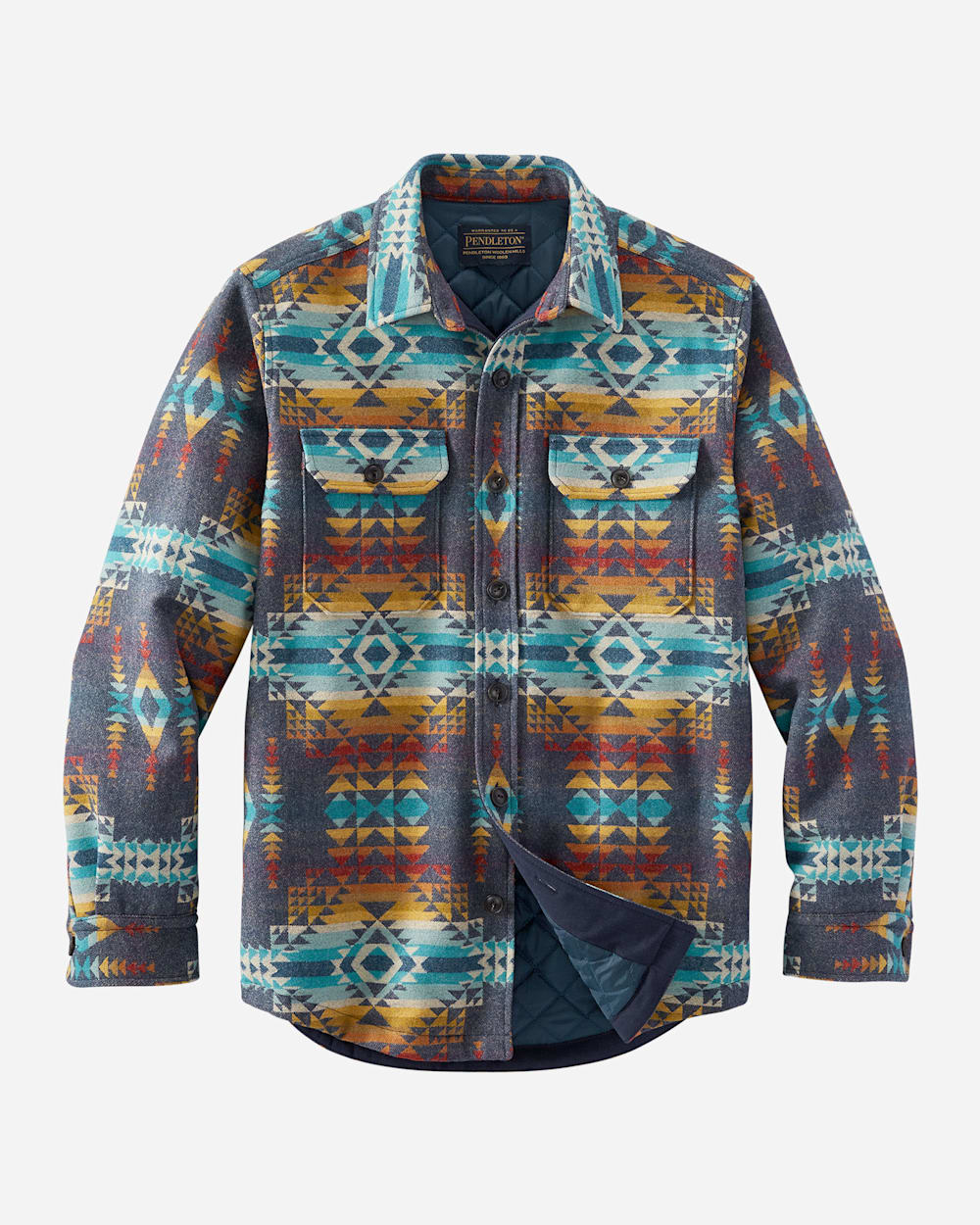MEN'S JACQUARD QUILTED SHIRT JACKET image number 1