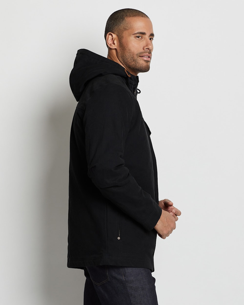 ALTERNATE VIEW OF MEN'S BROTHERS HOODED TIMBER CRUISER IN BLACK image number 2