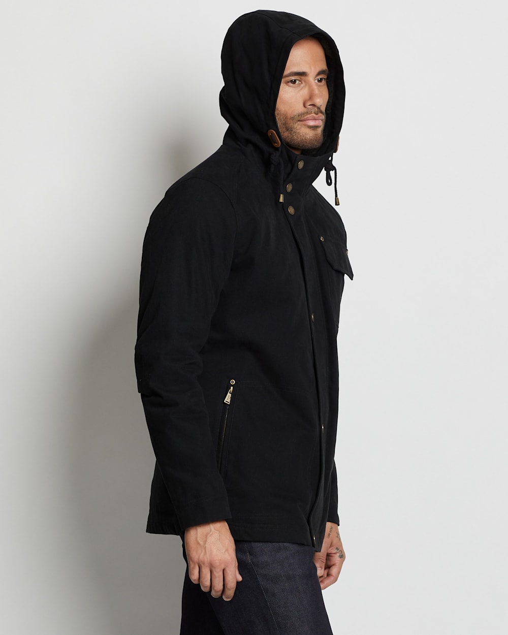 ALTERNATE VIEW OF MEN'S BROTHERS HOODED TIMBER CRUISER IN BLACK image number 3