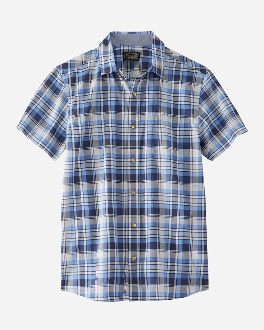 MEN'S SHORT-SLEEVE TRUMAN SHIRT IN NAVY/BLUE PLAID image number 1