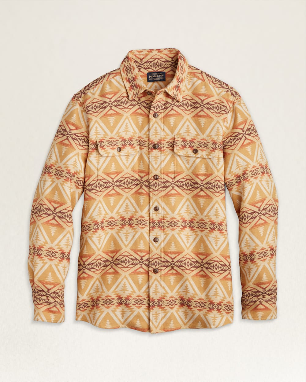 MEN�S LIGHTWEIGHT DOUBLESOFT BEACH SHACK SHIRT IN TAN/BROWN CEDAR BLUFF image number 1