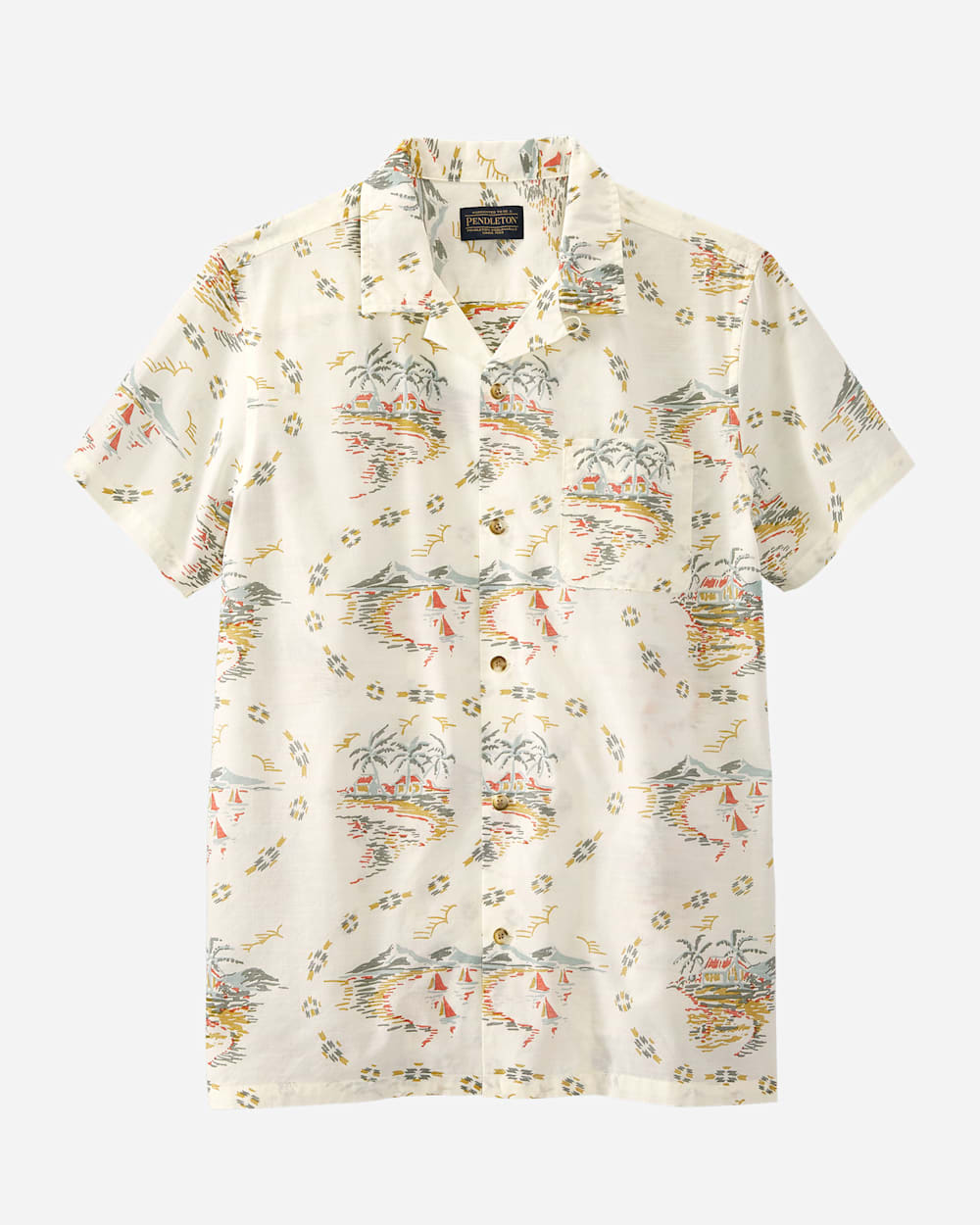 MEN'S SHORT-SLEEVE ALOHA SHIRT IN VINTAGE ISLAND image number 1