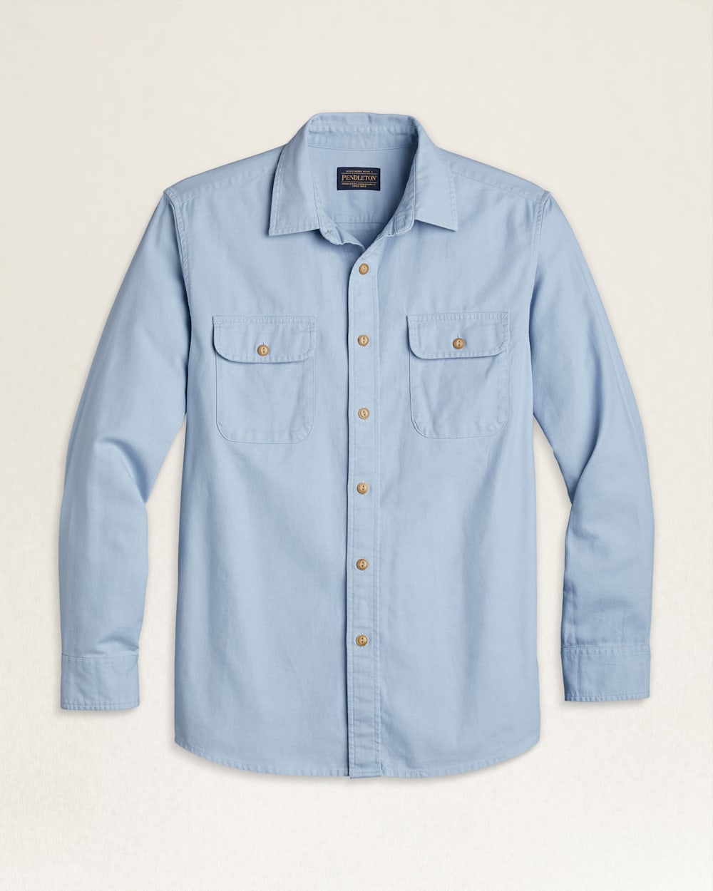 MEN'S BEACH SHACK COTTON SHIRT IN WASHED BLUE image number 1