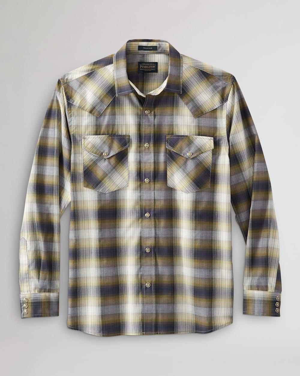 MEN'S LONG-SLEEVE FRONTIER SHIRT IN GREY/NAVY PLAID image number 1
