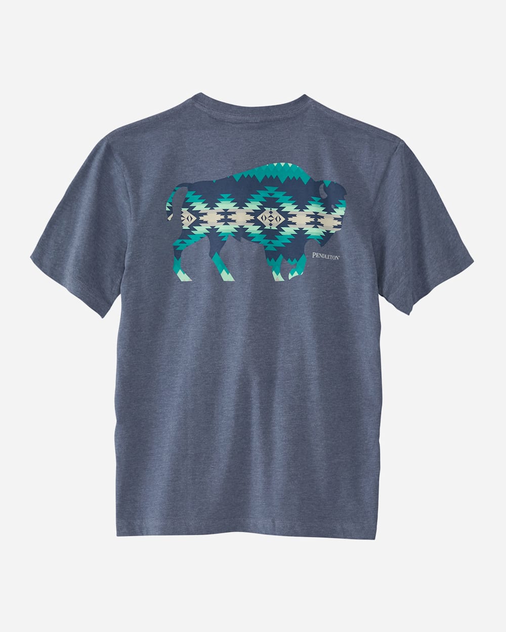 ALTERNATE VIEW OF MAN'S PAPAGO PARK BISON TEE IN SHALE BLUE HEATHER image number 2