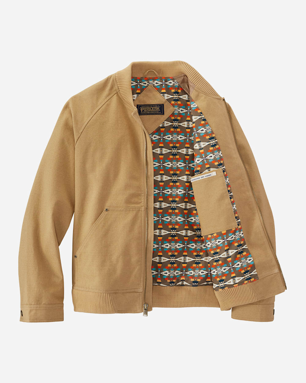 ALTERNATE VIEW OF MEN'S PINEHURST CANVAS BOMBER JACKET IN CHAMOIS image number 2