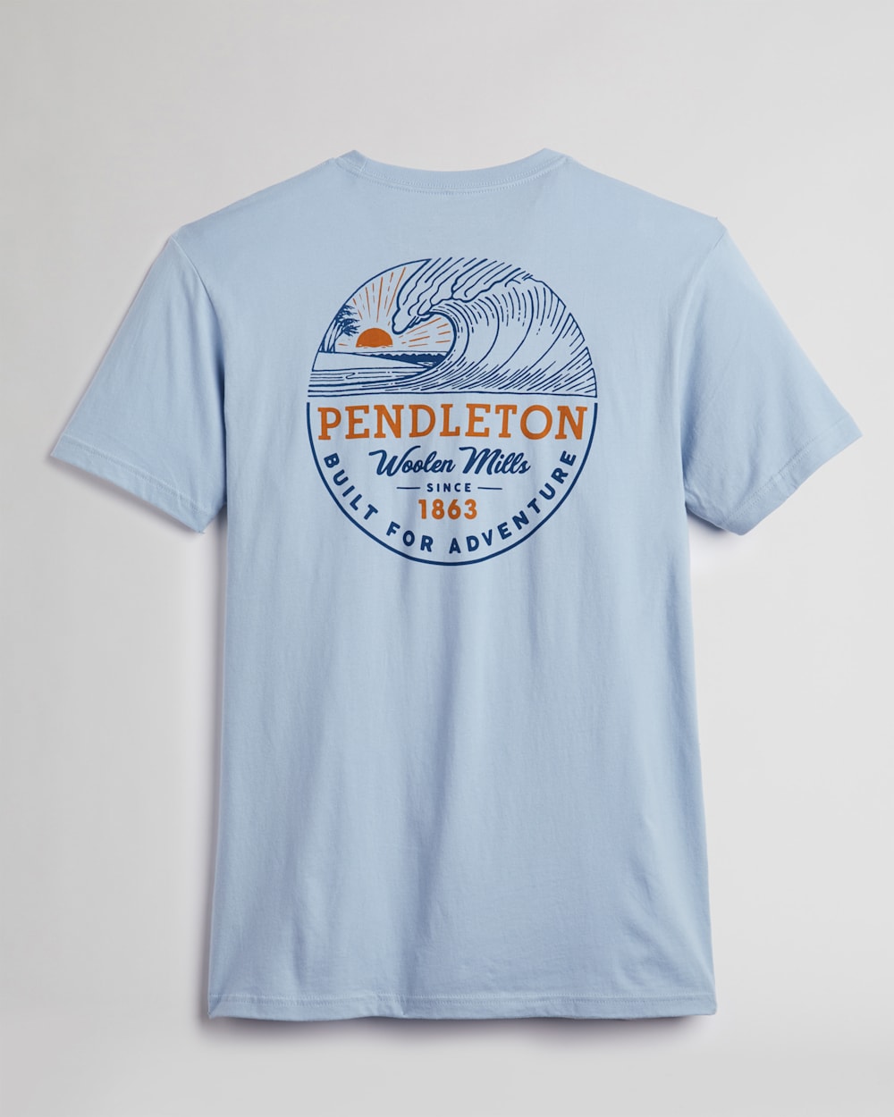 ALTERNATE VIEW OF MEN'S ADVENTURE WAVE GRAPHIC TEE IN STONEWASH DENIM/NAVY image number 2