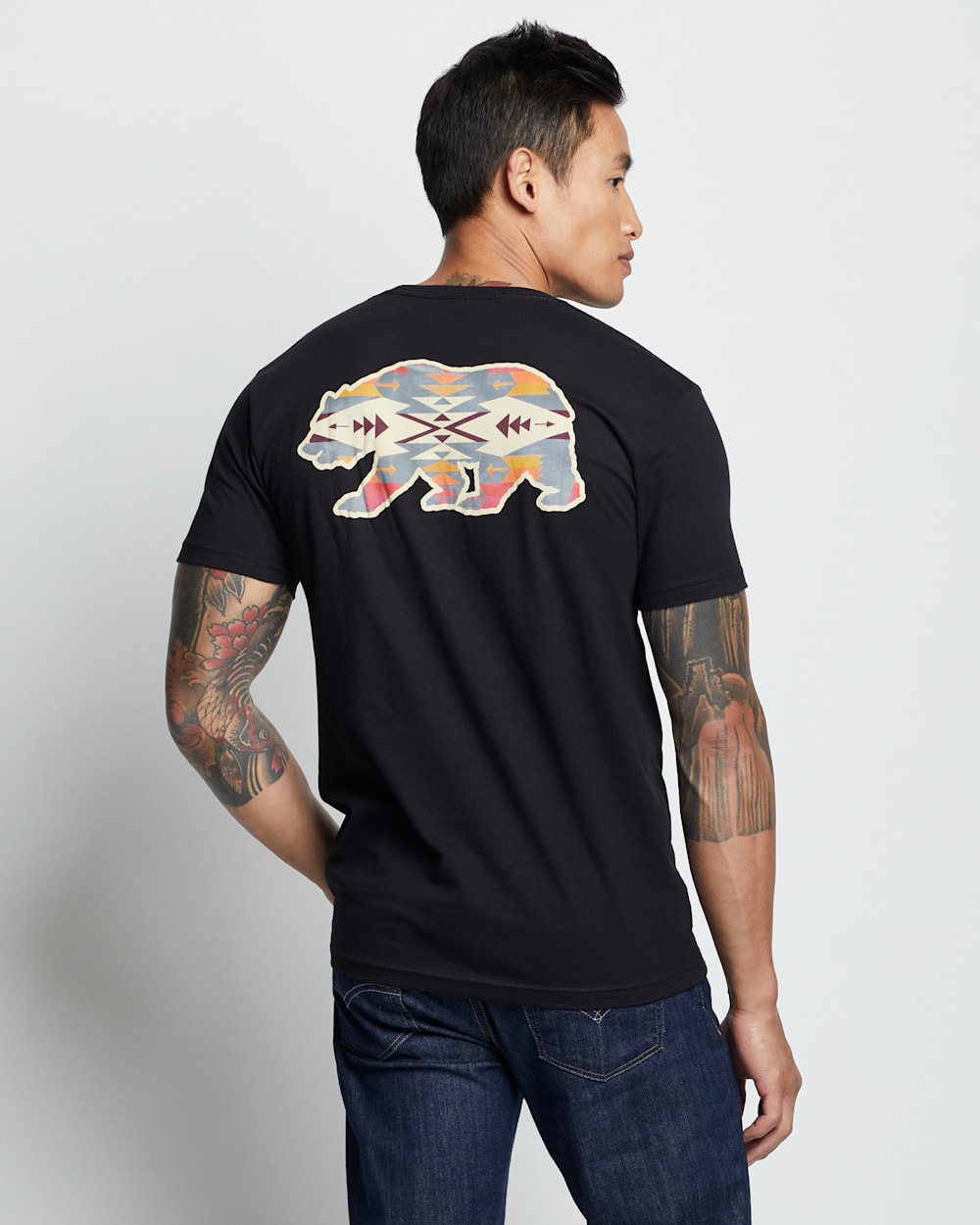 ALTERNATE VIEW OF MEN'S TUCSON BEAR GRAPHIC TEE IN BLACK/MULTI image number 3