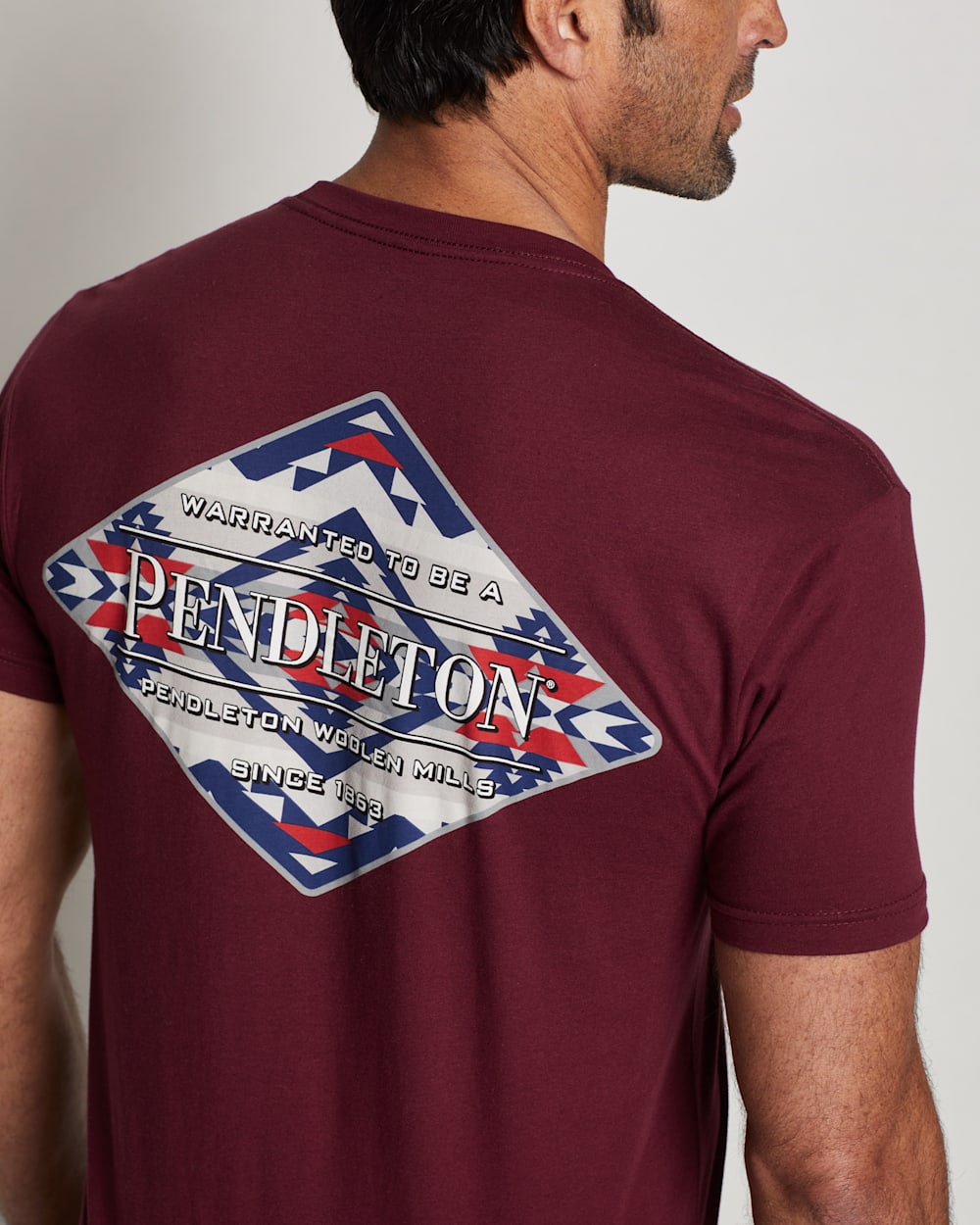 ALTERNATE VIEW OF MEN'S TECOPA HILLS DIAMOND GRAPHIC TEE IN MAROON/MULTI image number 2
