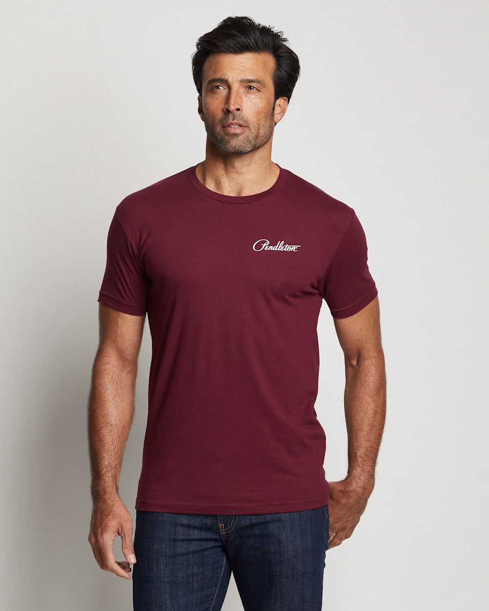ALTERNATE VIEW OF MEN'S TECOPA HILLS DIAMOND GRAPHIC TEE IN MAROON/MULTI image number 3