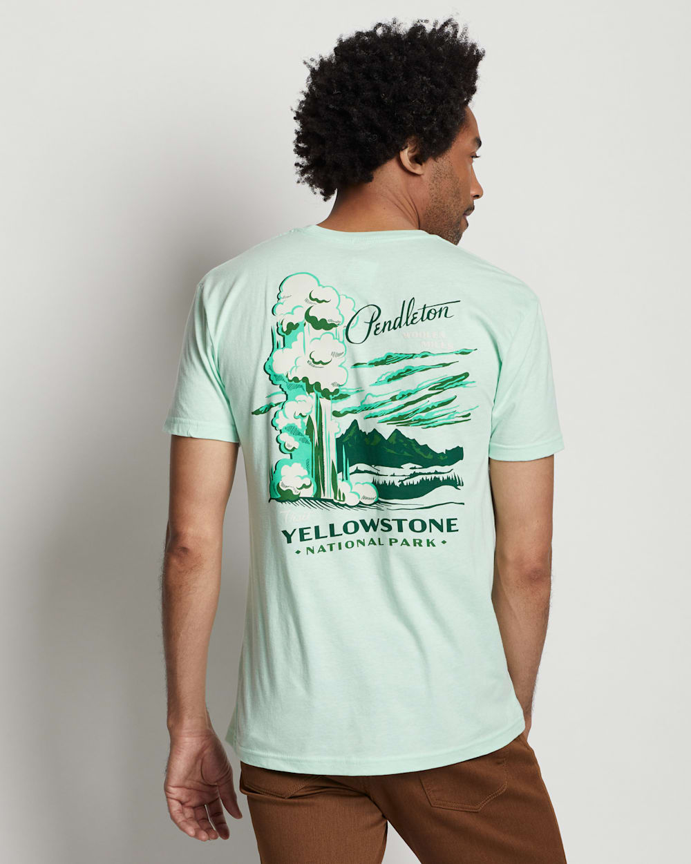 MEN'S YELLOWSTONE GRAPHIC TEE IN MINT/GREEN image number 1