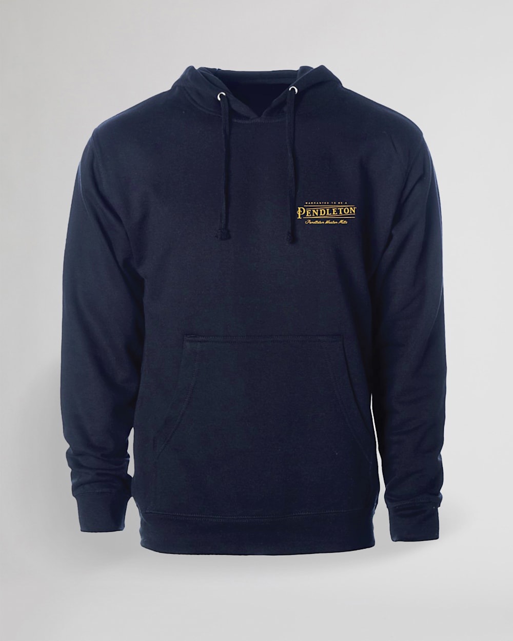 UNISEX HERITAGE LOGO HOODIE IN NAVY/GOLD image number 1