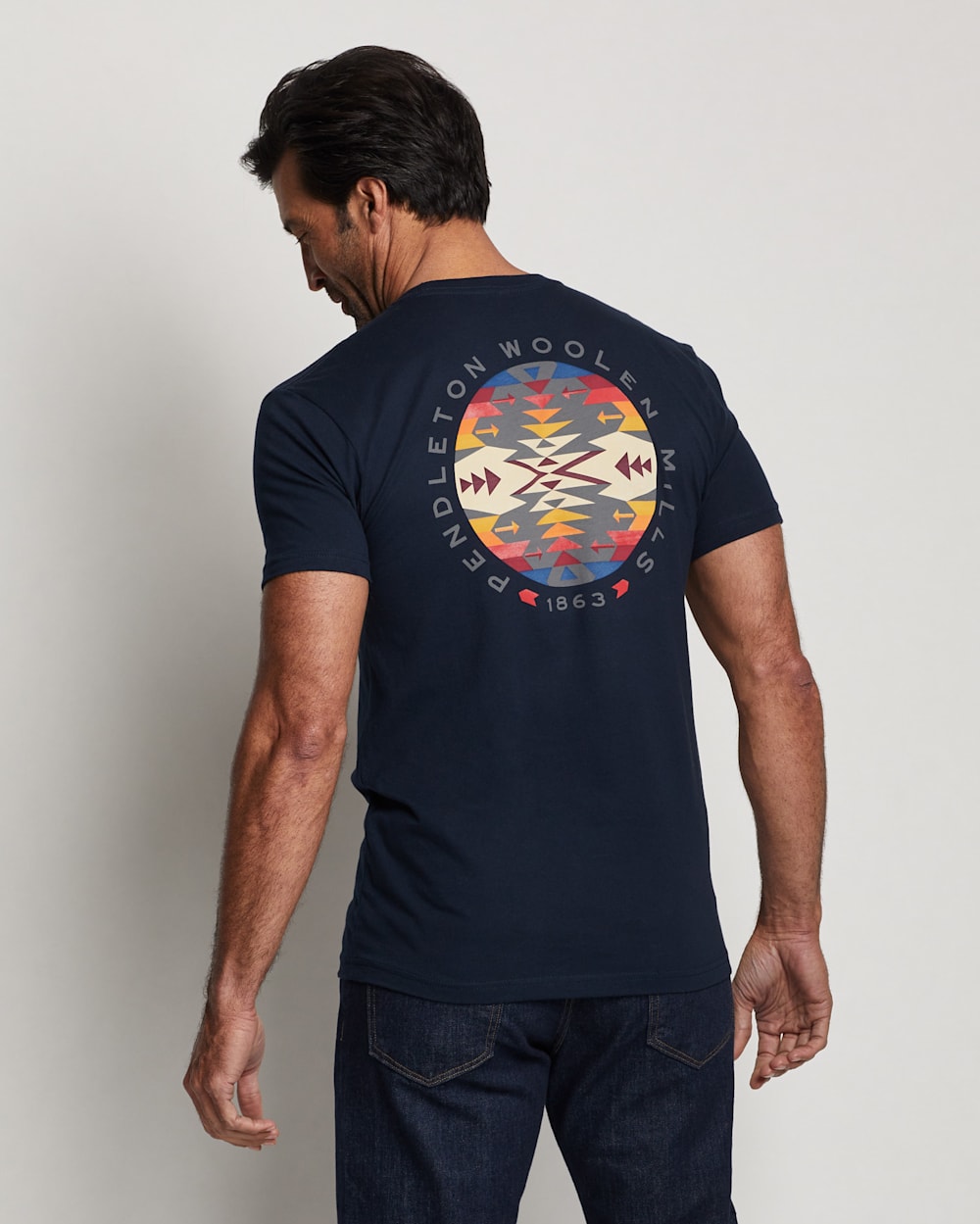 ALTERNATE VIEW OF MEN'S TUCSON GRAPHIC TEE IN NAVY/MULTI image number 2
