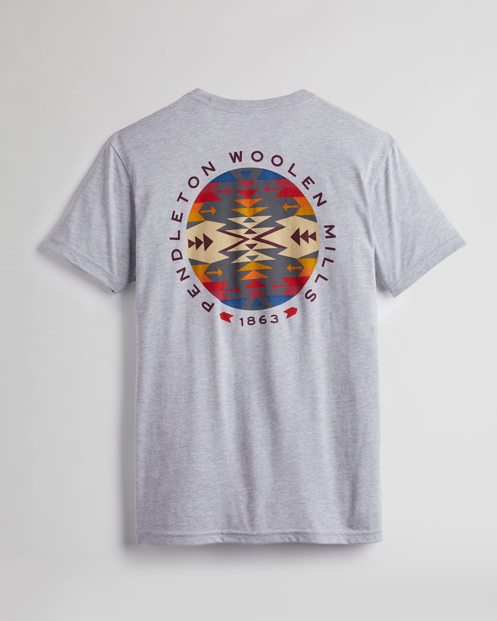 ALTERNATE VIEW OF MEN'S TUCSON CIRCLE GRAPHIC TEE IN HEATHER GREY/MULTI image number 2