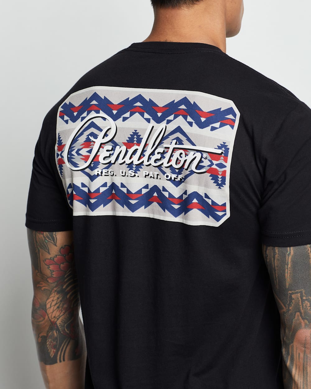 ALTERNATE VIEW OF MEN'S TECOPA HILLS LOGO GRAPHIC TEE IN BLACK/MULTI image number 3