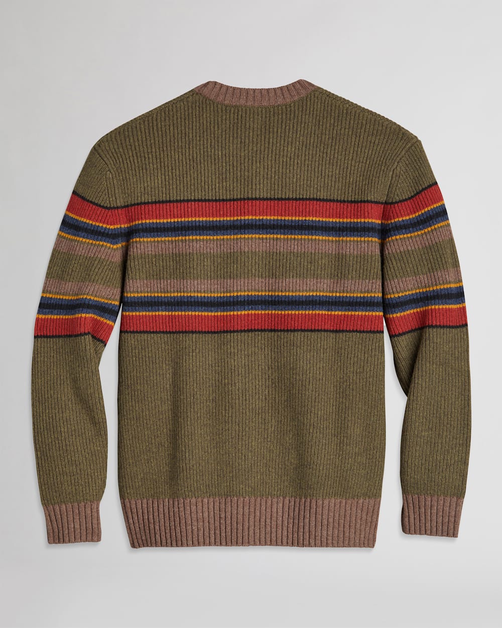 ALTERNATE VIEW OF MEN'S PARK STRIPE MERINO SWEATER IN GREEN YAKIMA STRIPE image number 2