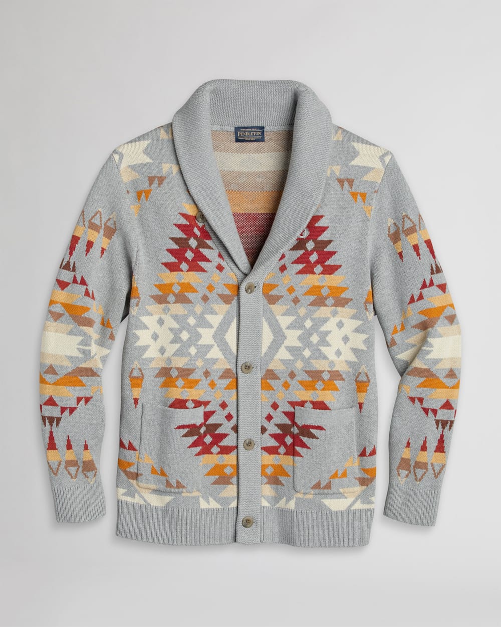 MEN'S MISSION TRAILS COTTON CARDIGAN IN GREY MULTI image number 1