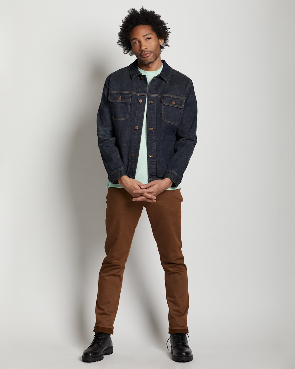 MEN'S BLUE DENIM JACKET IN DENIM BLUE/SUMMIT PEAK image number 1