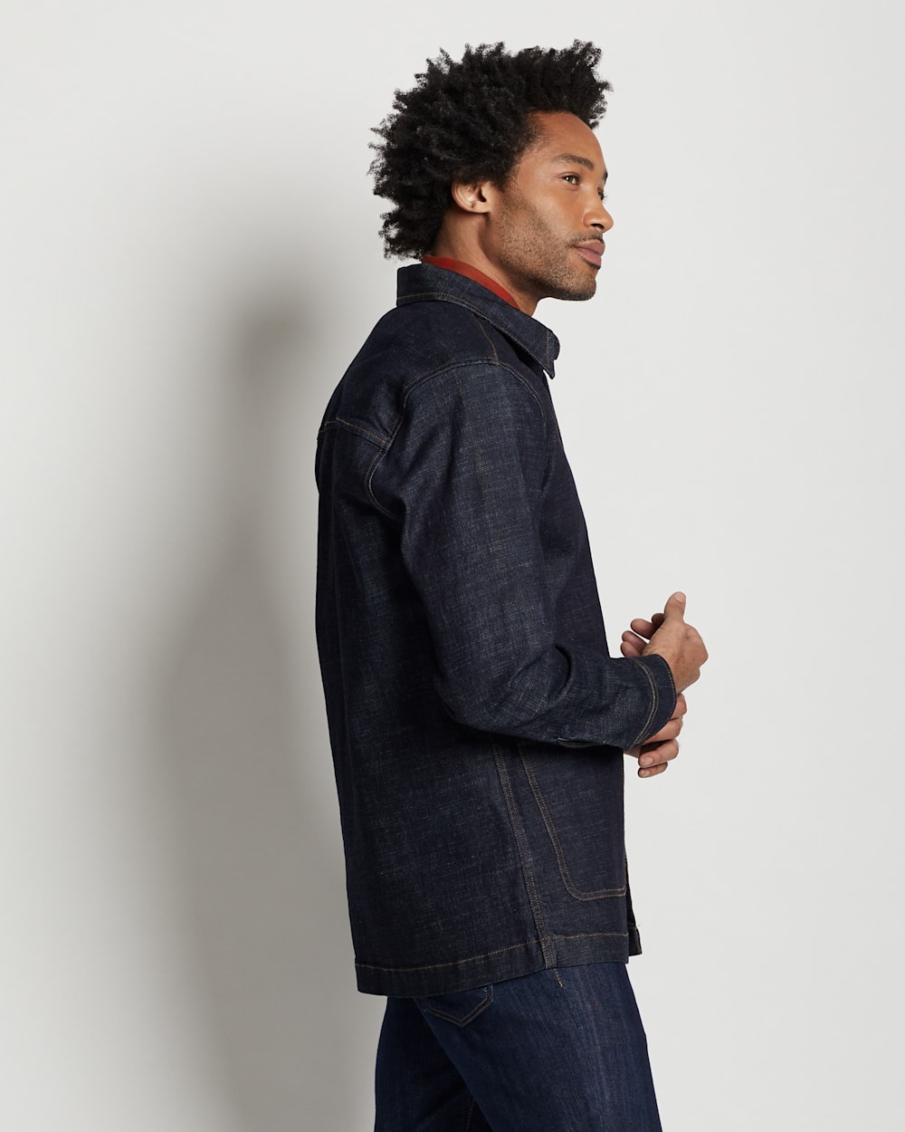 Denim chore jacket mens shop