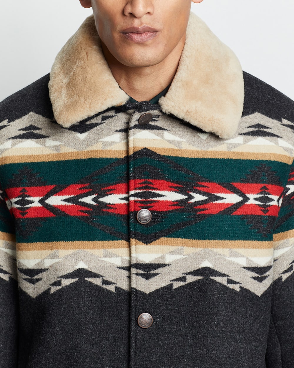 Men s Brownsville Shearling Collar Coat
