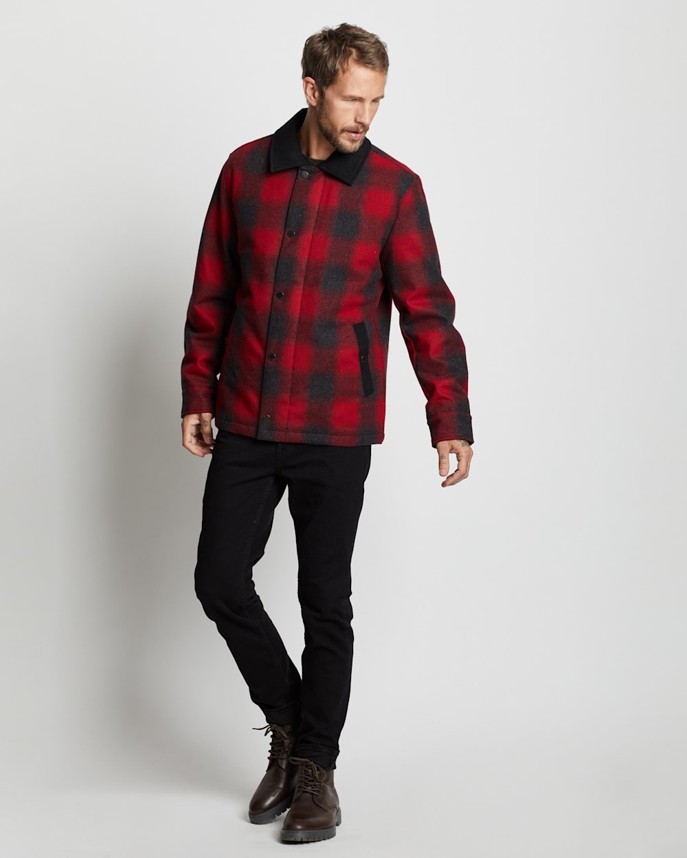 ALTERNATE VIEW OF MEN'S FRONT RANGE JACKET IN RED OMBRE image number 2