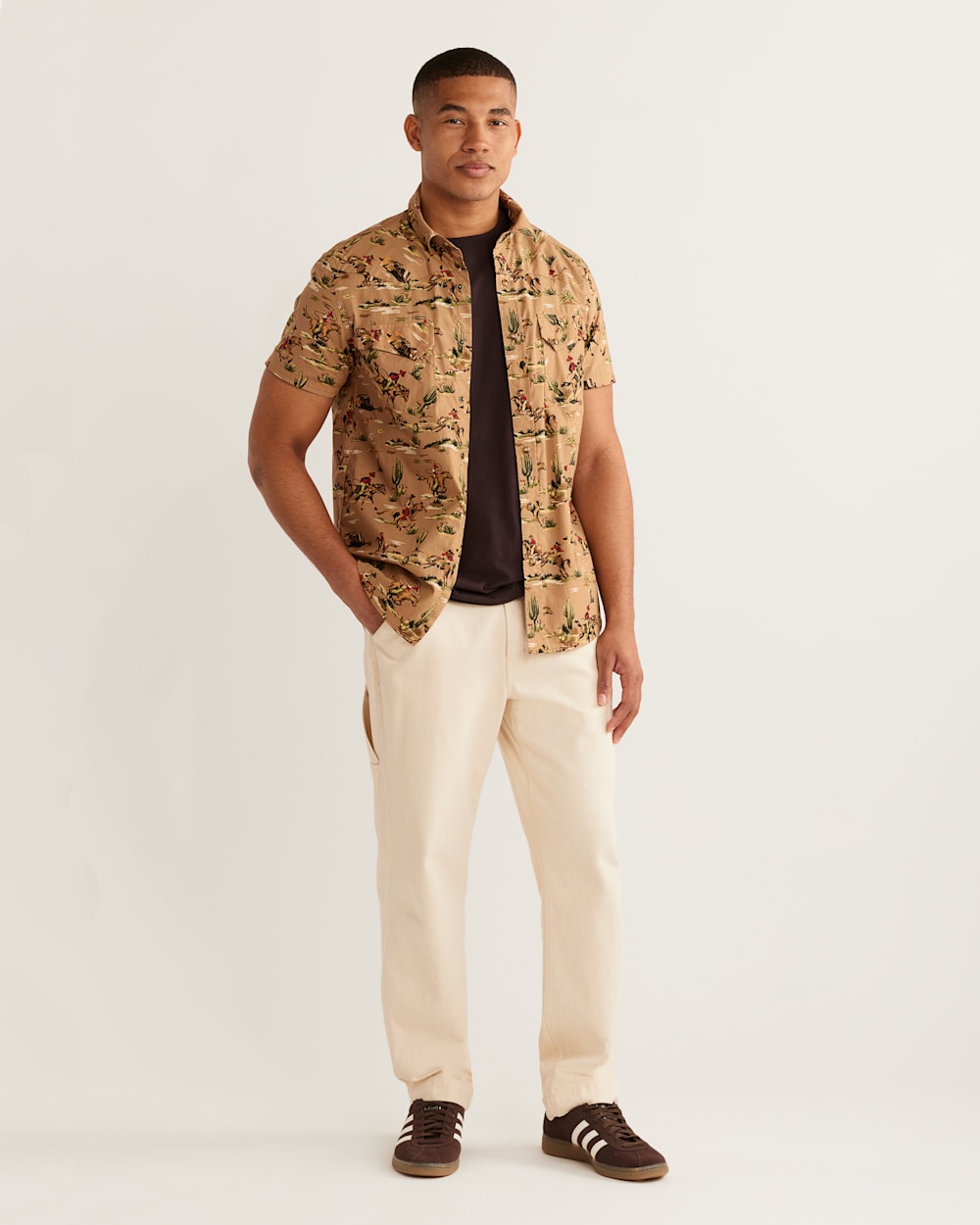 MEN'S SHORT-SLEEVE LARAMIE SNAP-FRONT SHIRT IN DESERT RIDER image number 1