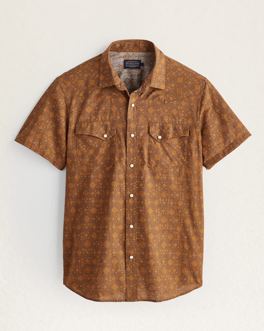 MEN'S SHORT-SLEEVE LARAMIE SNAP-FRONT SHIRT IN MESILLA BROWN image number 1