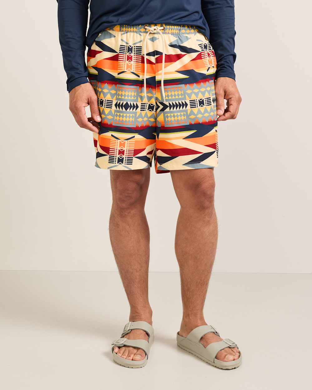 ALTERNATE VIEW OF FIRE LEGEND SHORESIDE PACK-N-GO SWIM TRUNKS IN FIRE LEGEND image number 2