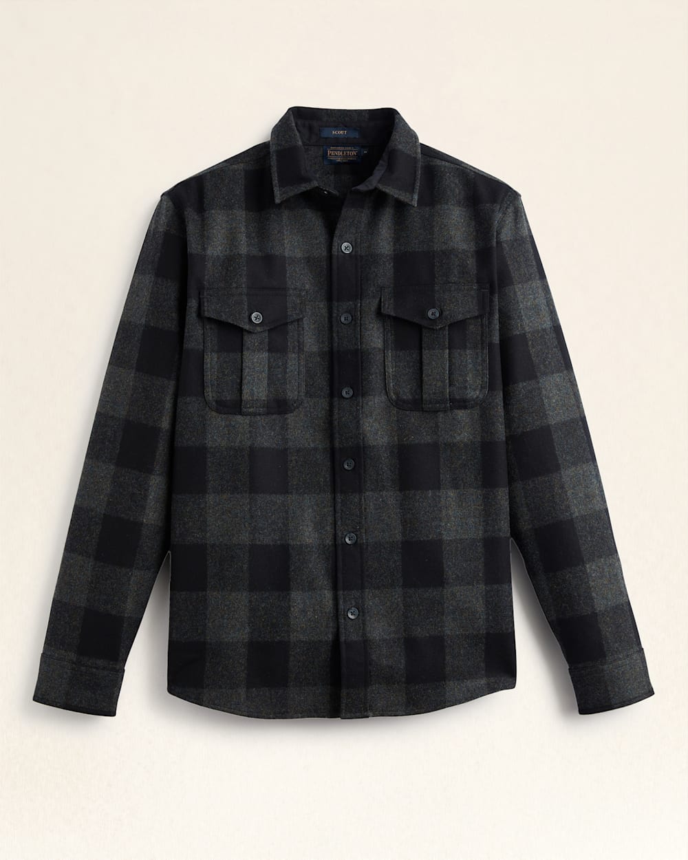 ALTERNATE VIEW OF MEN'S BUFFALO CHECK SCOUT SHIRT IN BLUE/GREEN BUFFALO CHECK image number 2